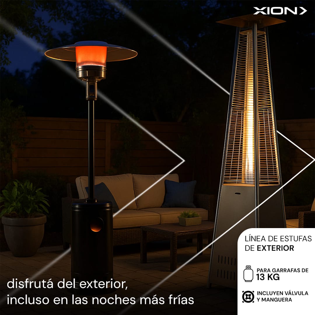 ESTUFA A GAS DE PATIO PIRÁMIDE ACERO INOXXI-GAS88 - Imagen 2