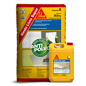 Adhesivo cementicio máxima adherencia Sika Binda Listo Super
