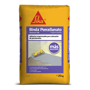 Adhesivo impermeable Sika Binda Porcellanato 25 Kg