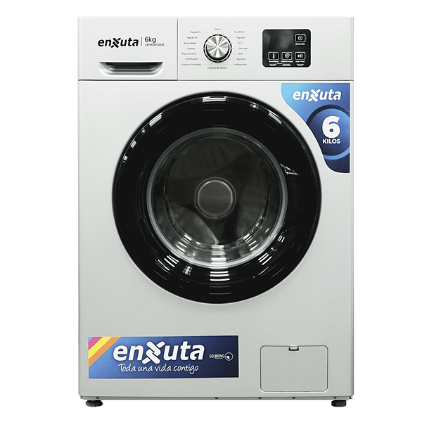 Lavarropas Carga Frontal ENXUTA LENX0650DS – 6kg, 1000RPM, 16 Programas
