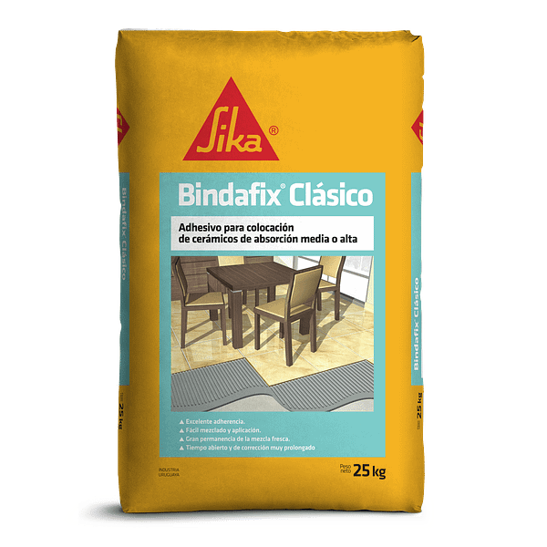 Adhesivo Para Cerámicas Sika Bindafix Clásico 25 Kg