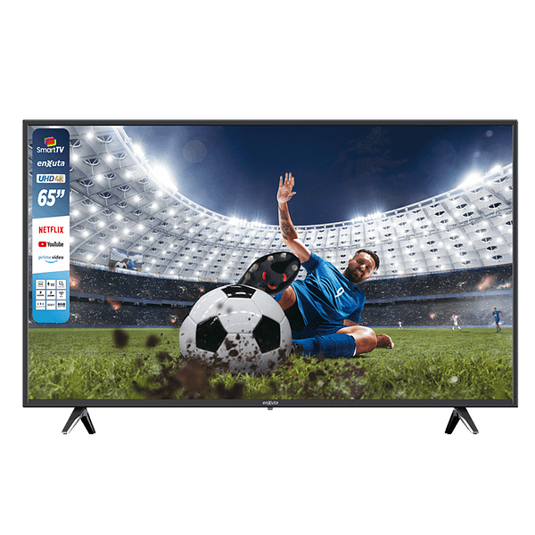 LED SMART 65 Pulgadas 4K, Webos, Netflix, Prime Video, Control por Voz, Bluetooth, ISBD-T– LEDENX1265SDF4KW – Enxuta – WebOS Hub