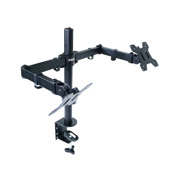 Soporte de Escritorio Doble Brazo con Rotación 360° para Monitor, VESA 100x100, 14 a 27 Pulgadas – STENXDM321427 – enxuta - Imagen 2