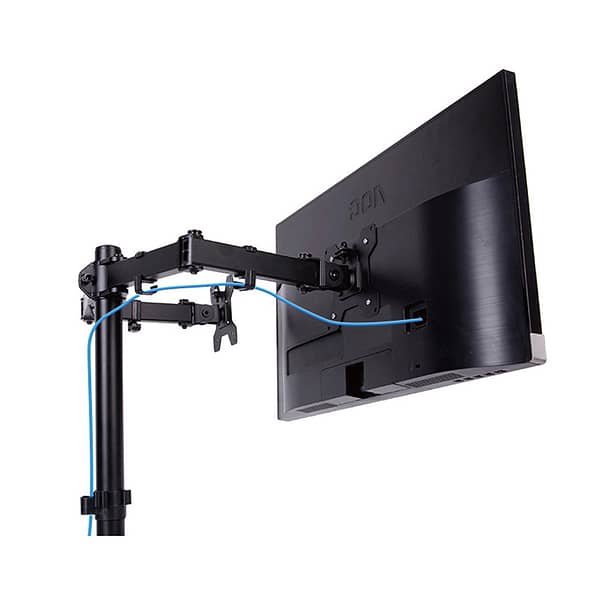 Soporte de Escritorio Doble Brazo con Rotación 360° para Monitor, VESA 100x100, 14 a 27 Pulgadas – STENXDM321427 – enxuta - Imagen 5
