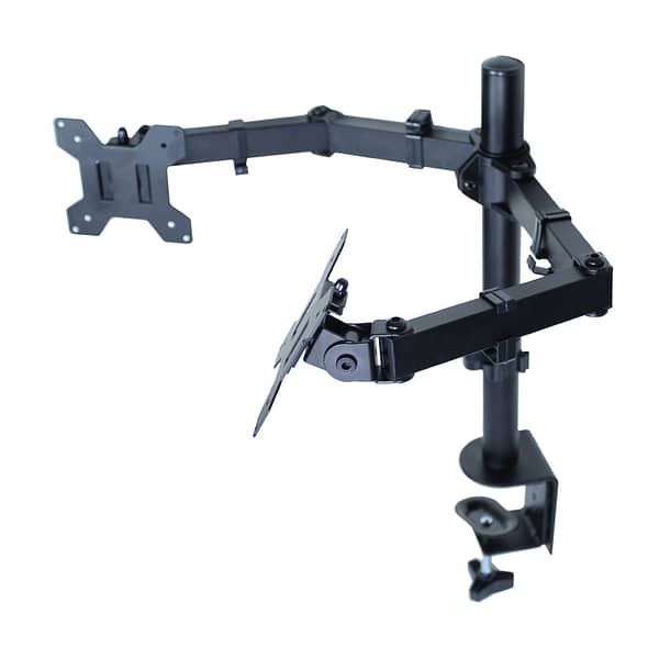 Soporte de Escritorio Doble Brazo con Rotación 360° para Monitor, VESA 100x100, 14 a 27 Pulgadas – STENXDM321427 – enxuta - Imagen 3