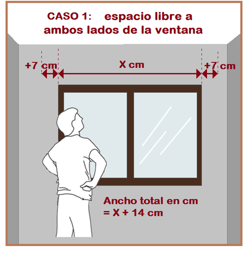 Medición correcta para cortinas roller